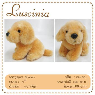 พวงกุญแจสุนัขโกลเด้น ขนาดสูง 4นิ้ว 